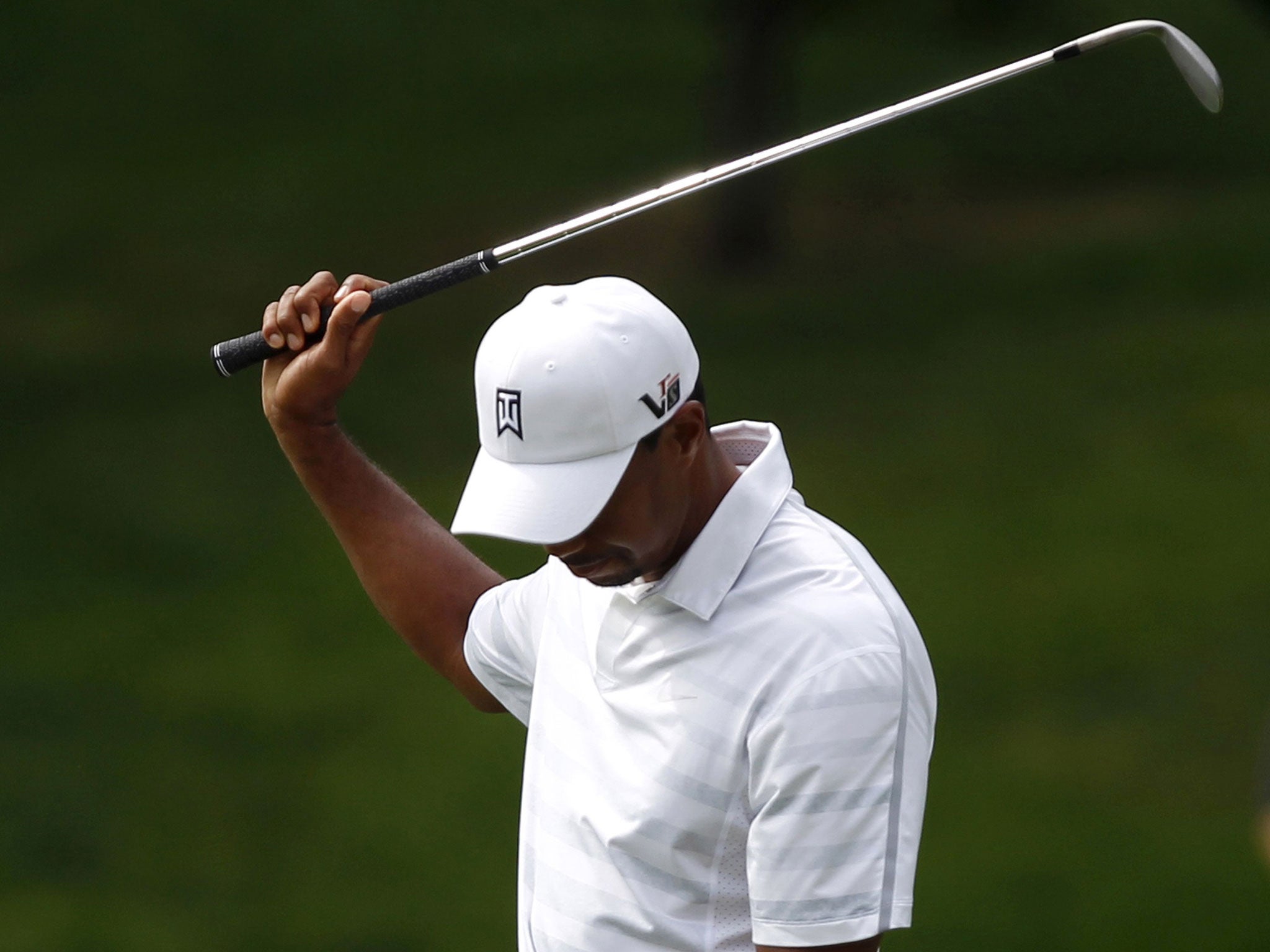 Tiger’s not bright: A frustrated Woods posts a career-high total for nine holes