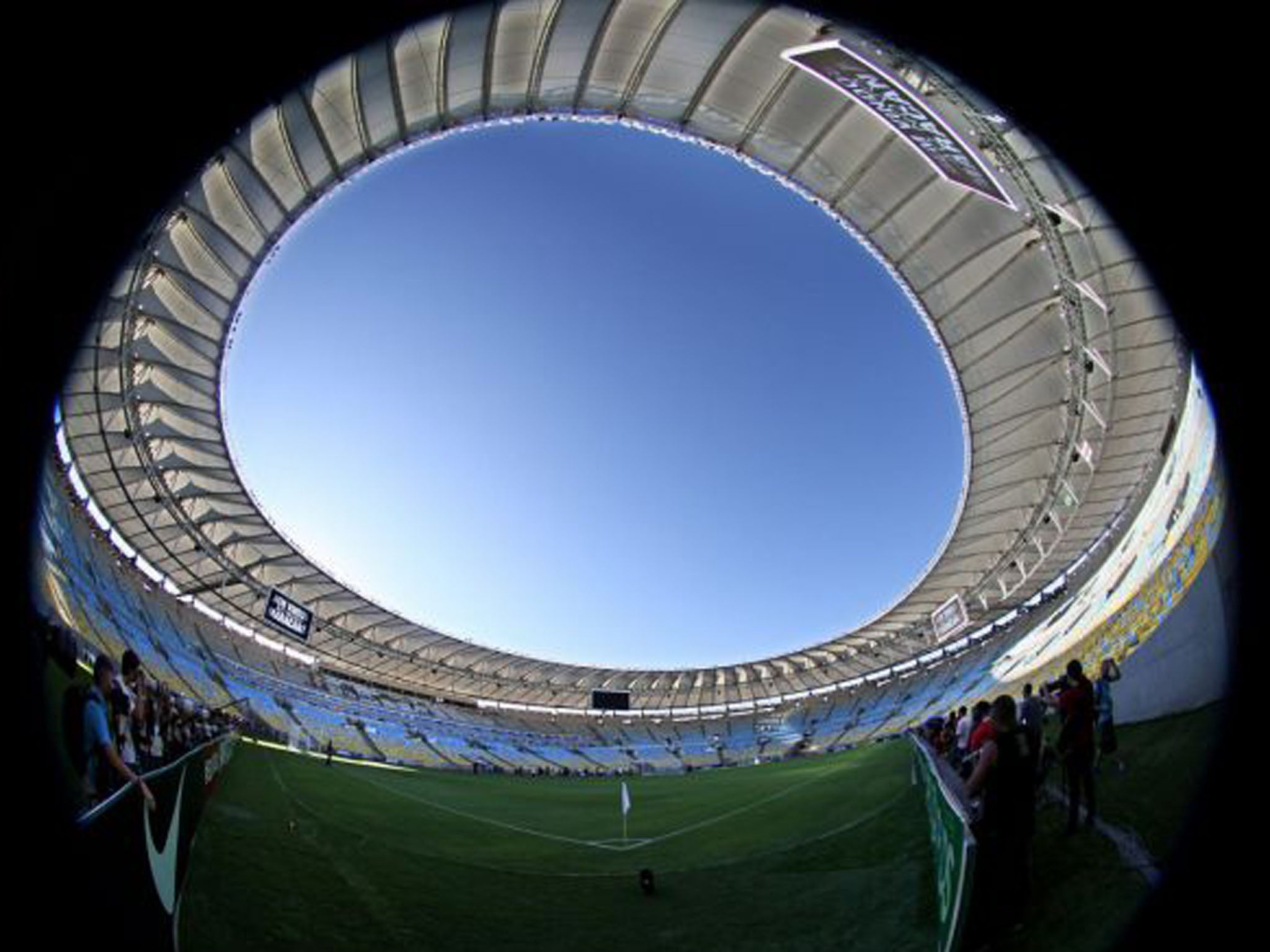 England trained yesterday at the Maracana stadium in Rio de Janeiro before their friendly with Brazil