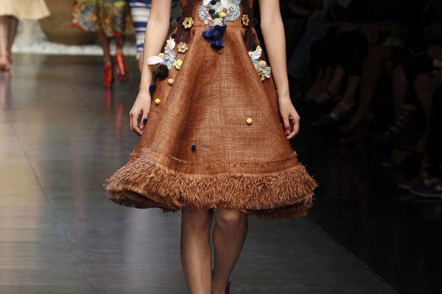 Model wears Dolce & Gabbana s/s13