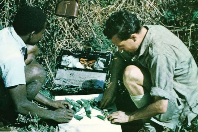 Hepper (right) in Nigeria in 1958, on one of his many botanical expeditions to Africa