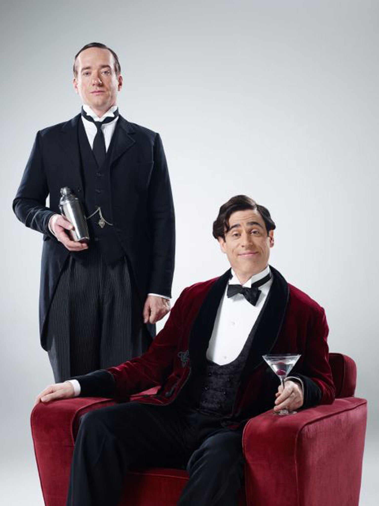 Matthew Macfadyen and Stephen Mangan, right, as Jeeves and Wooster