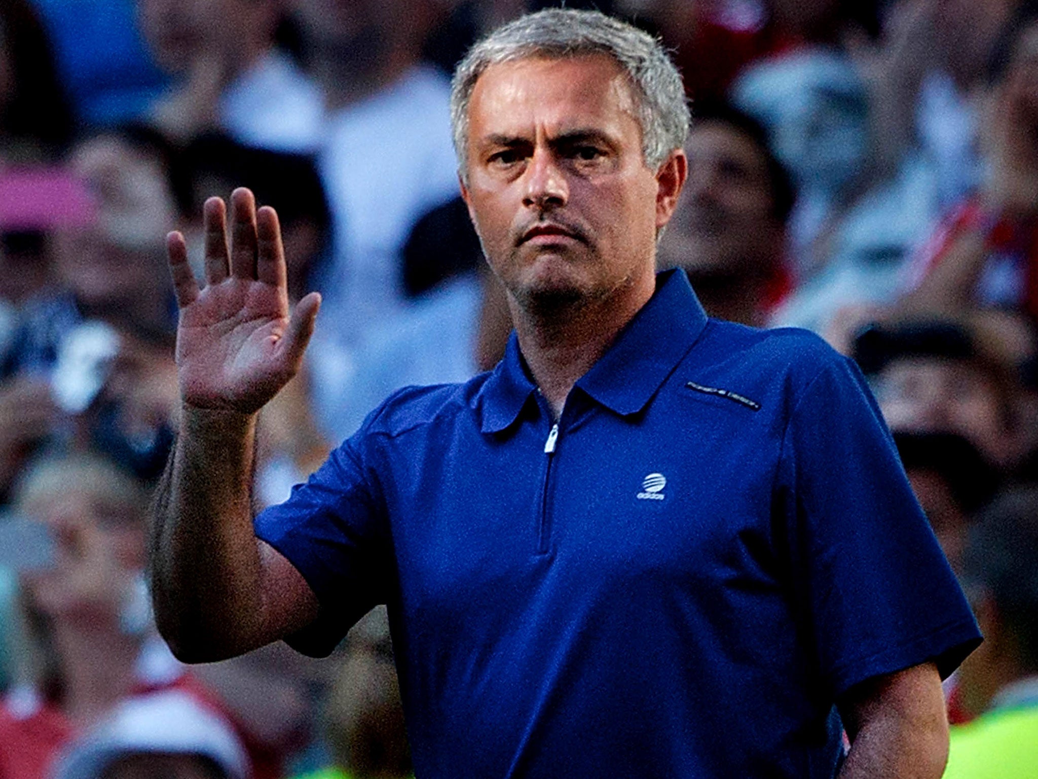 Jose Mourinho waves goodbye to Real Madrid after his last game