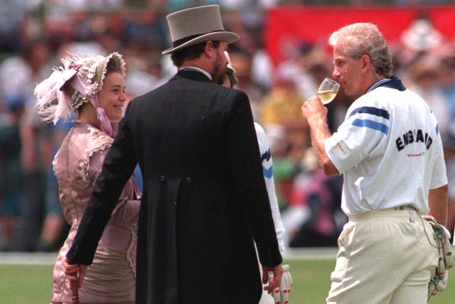 David Gower shows the common touch during his days as England captain
