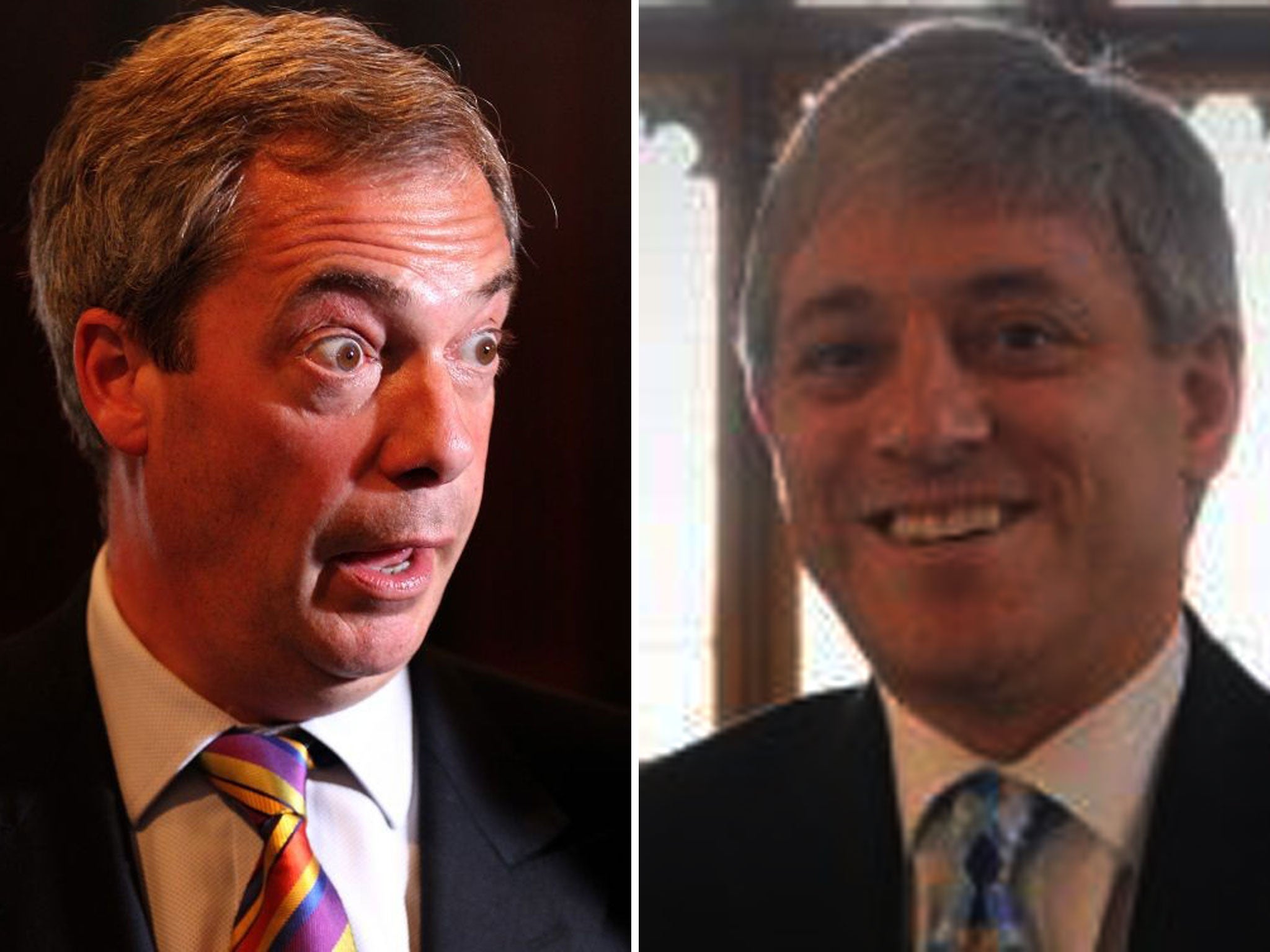 Nigel Farage (left) has branded John Bercow (right) "a disgrace to the office of Speaker"