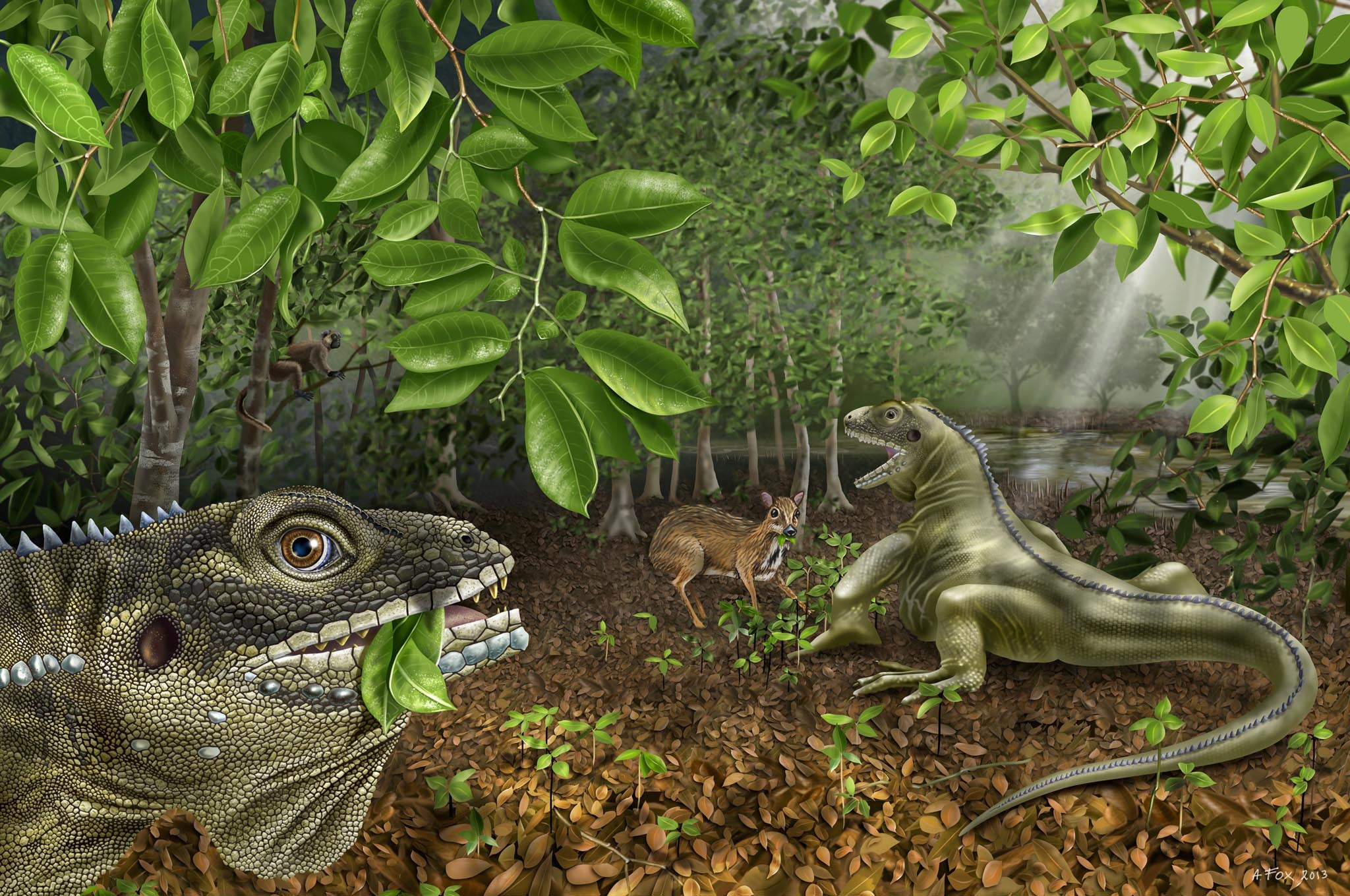 Artist's impression of 'The Lizard King' Barbaturex morrisoni