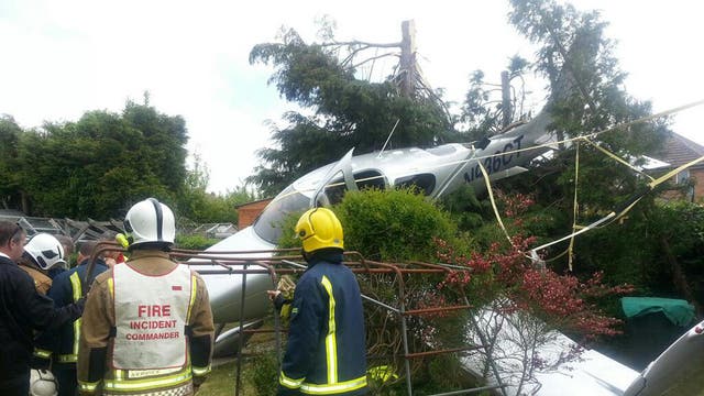 A picture of the crash tweeted by Gloucestershire County Council