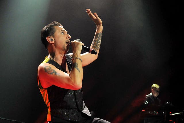 Dave Gahan performs live with Depeche Mode