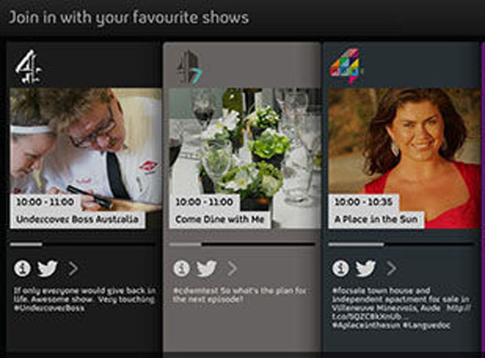 The landing page for 4oD