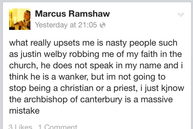 The Revd Marcus Ramshaw's post