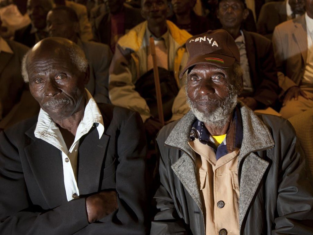 Kenyan veterans waiting for news about their compensation in Nairobi yesterday