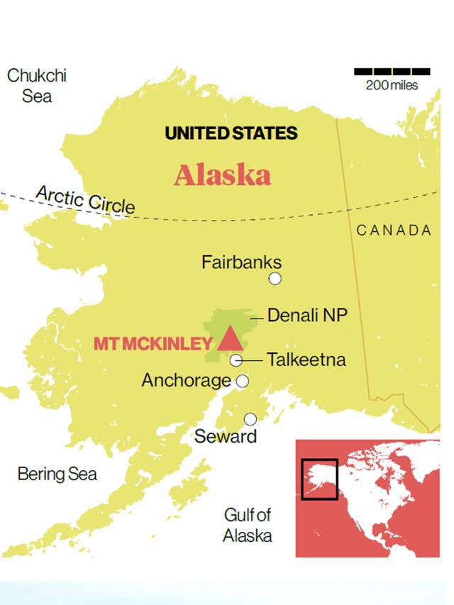 Mt Mckinley On Map Alaska: Up On The Roof Of A Continent | The Independent | The Independent