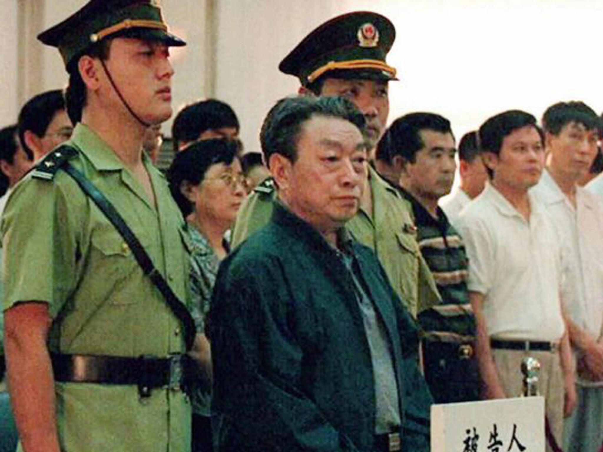 Chen in court in 1998; he was sentenced to 16 years in prison