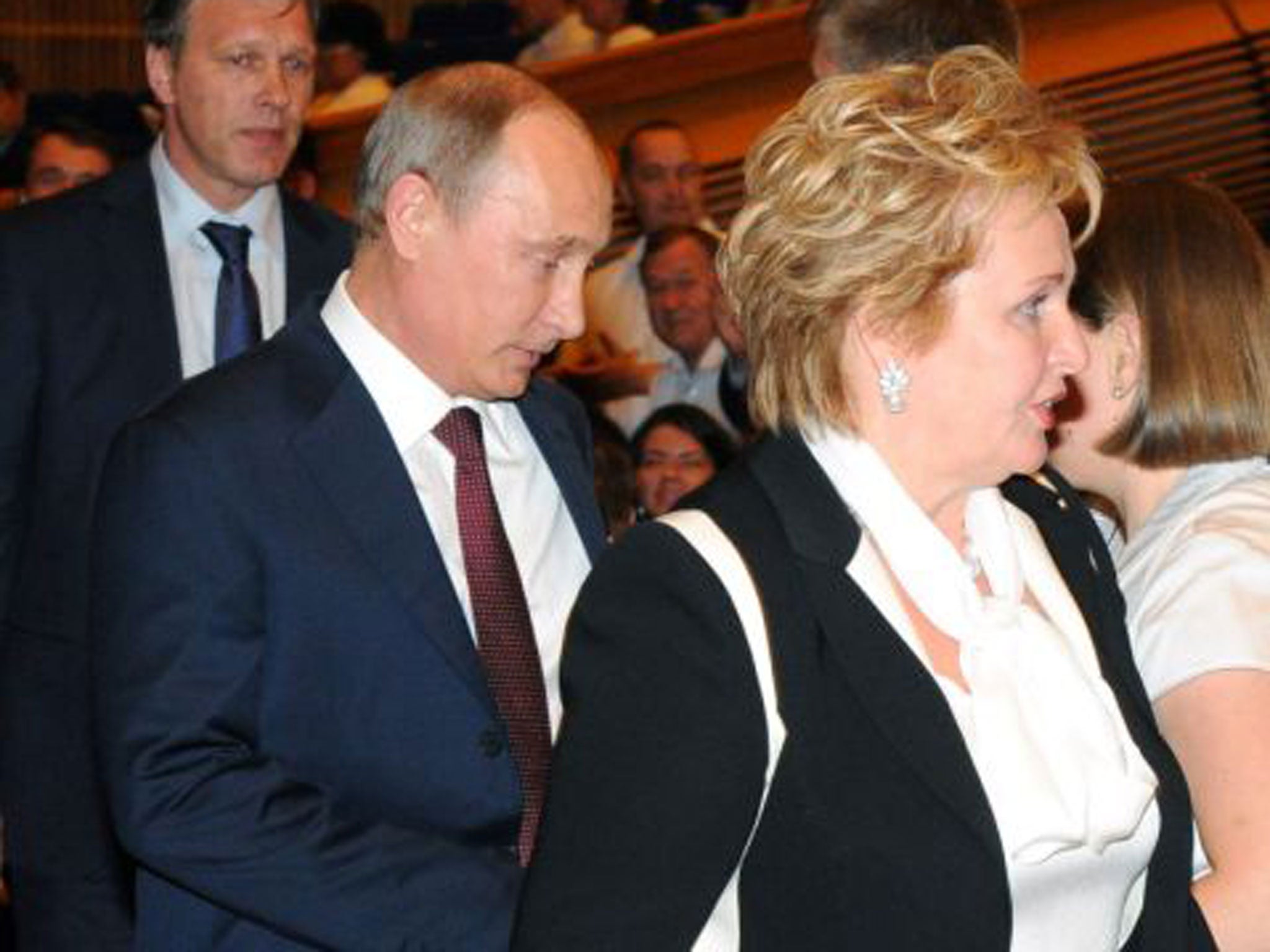 Vladimir Putin with Lyudmila at the ballet on Thursday