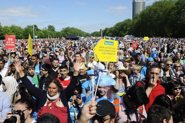 IF supporters in Hyde Park yesterday