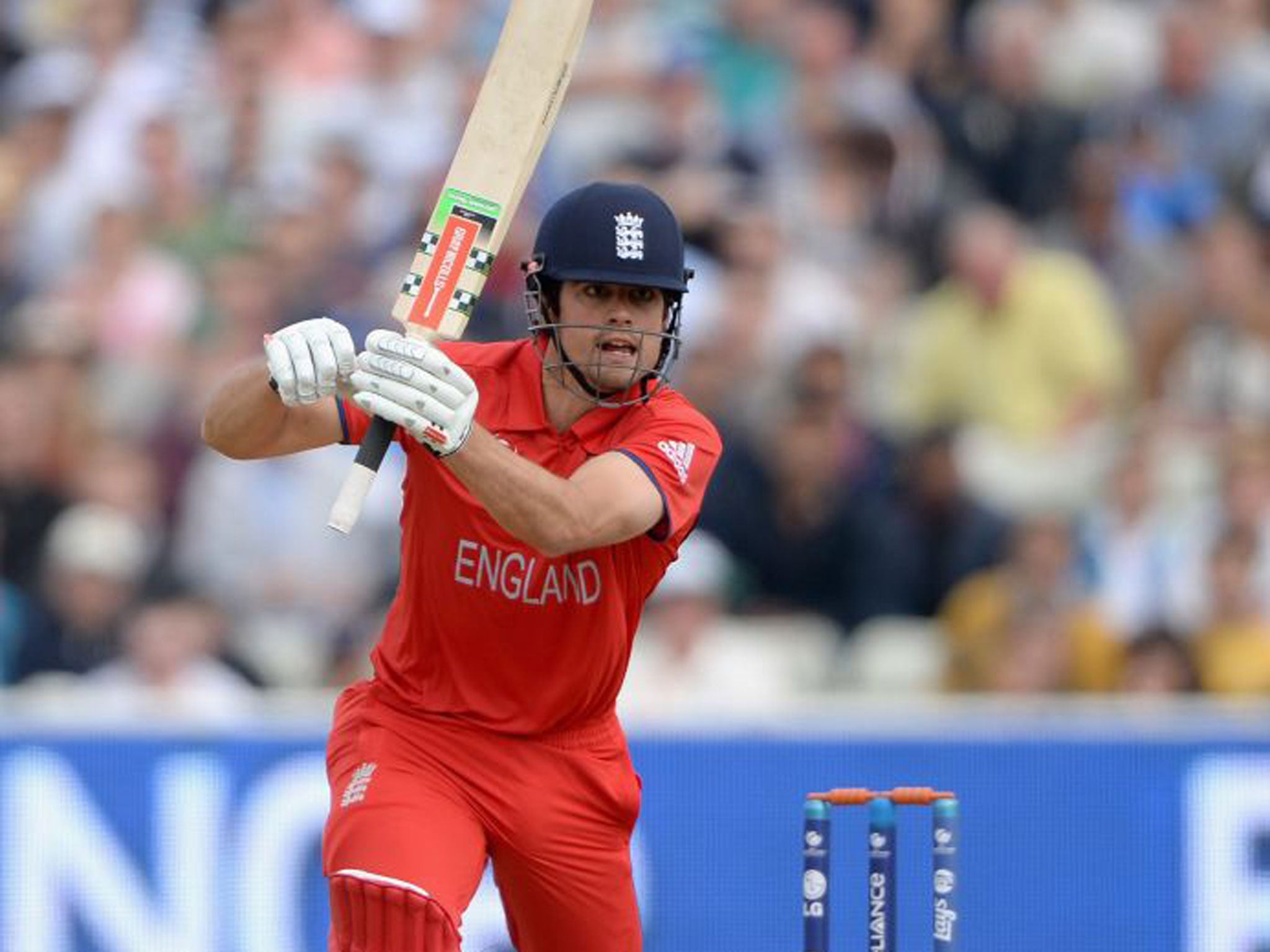 Delighted: England captain Alastair Cook was pleased with the display