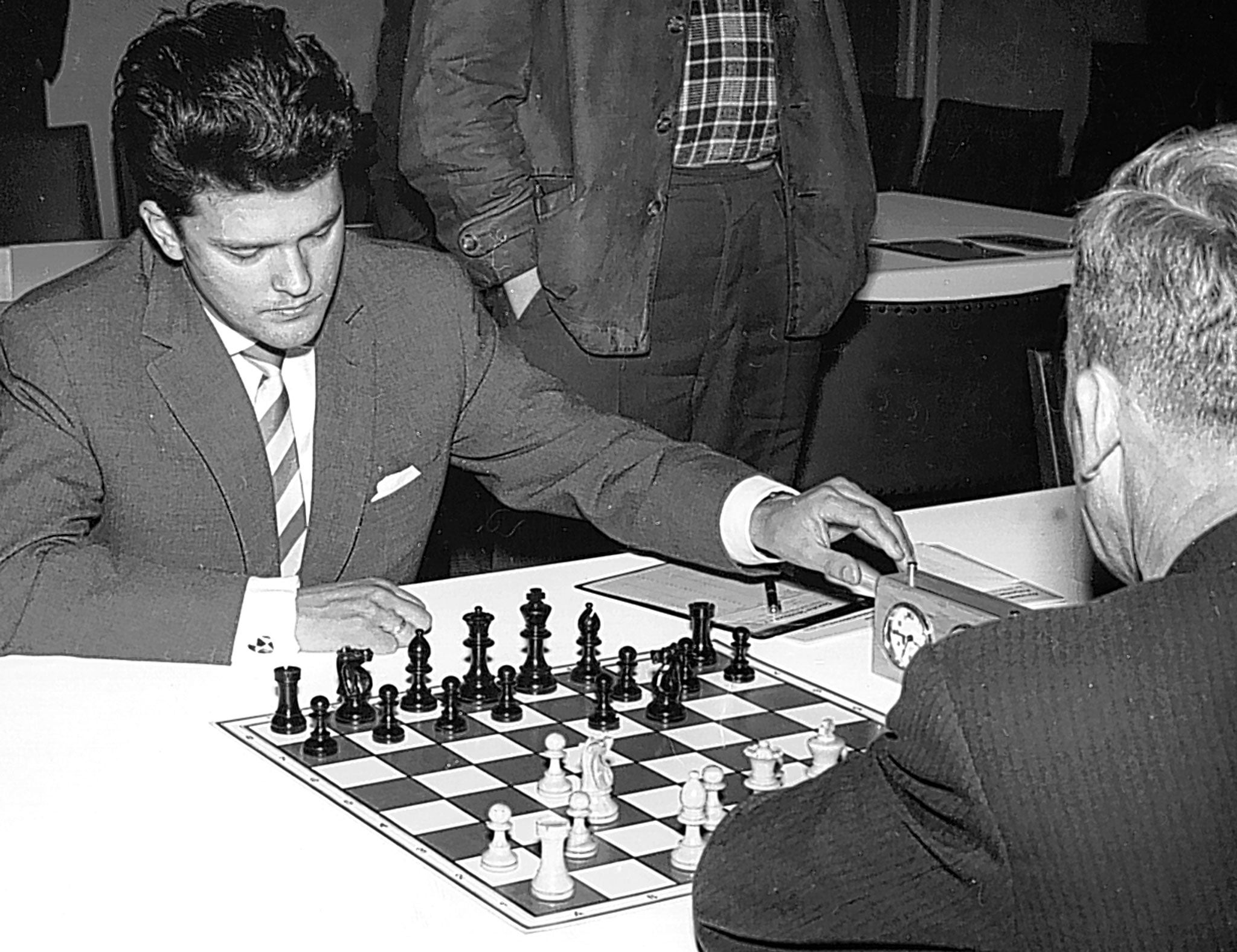 Soviet Chess Grandmaster Anatoly Karpov arriving at London's