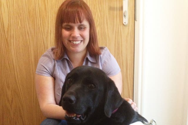 Hayley Johnson's labrador Una was mauled by a Staffordshire Bull Terrier.