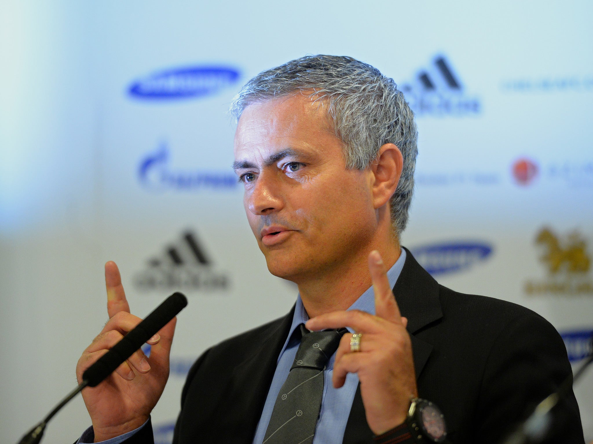 Jose Mourinho addresses the media at his first press conference since being reinstated as Chelsea manager