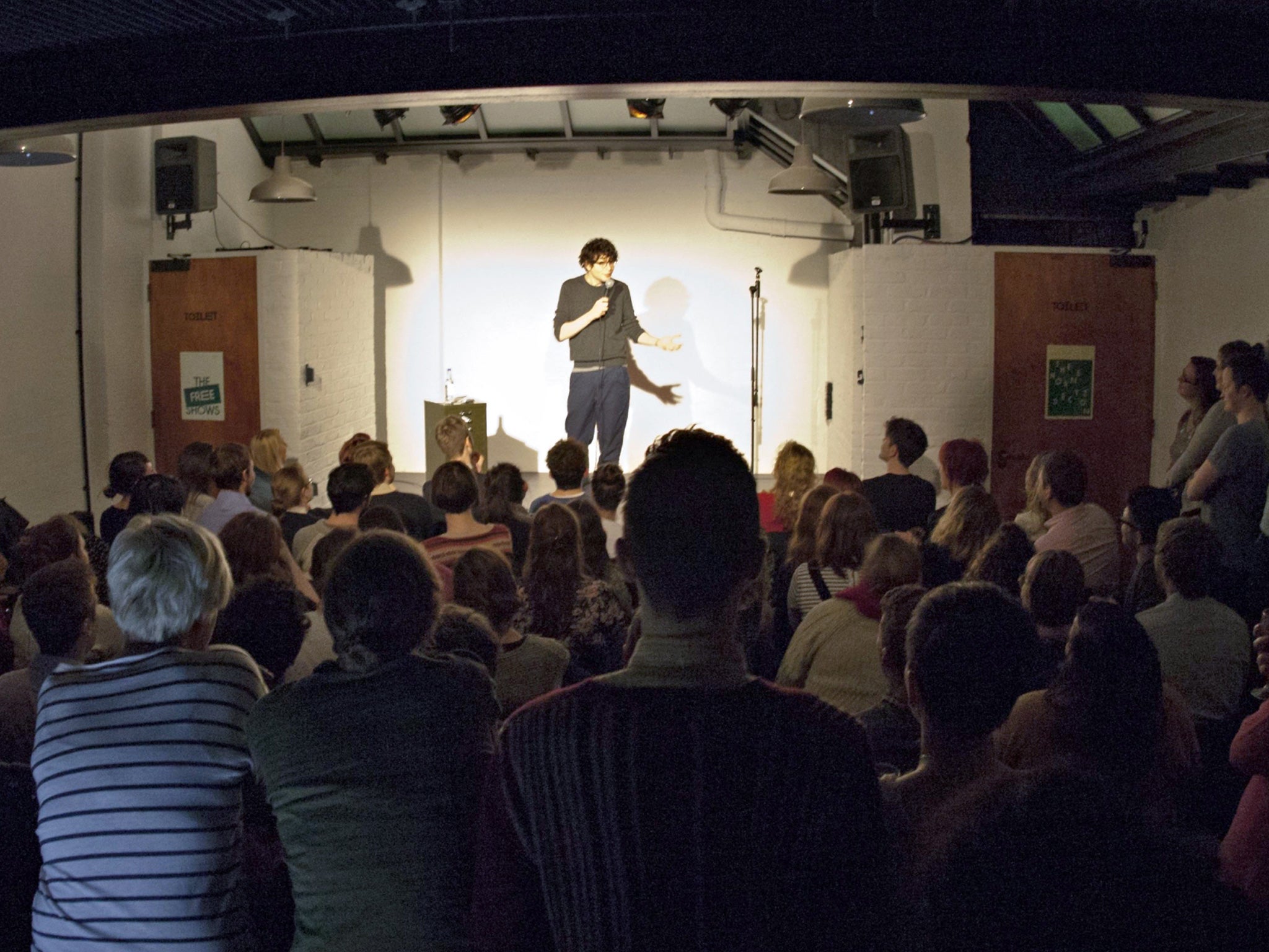 Dotcom boom: Simon Amstell on stage earlier this year at the Invisible Dot
