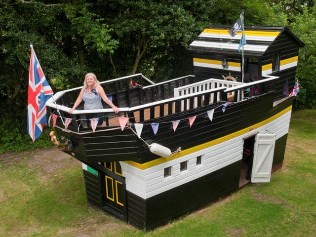 Best Normal Shed: the Queen Emma Galleon modeled on the HMS Victory and the HMS Warrior by Clare Kapma-Saunders from Southampton