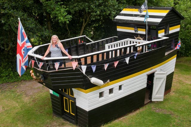 Best Normal Shed: the Queen Emma Galleon modeled on the HMS Victory and the HMS Warrior by Clare Kapma-Saunders from Southampton