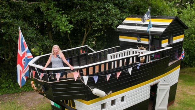 Best Normal Shed: the Queen Emma Galleon modeled on the HMS Victory and the HMS Warrior by Clare Kapma-Saunders from Southampton