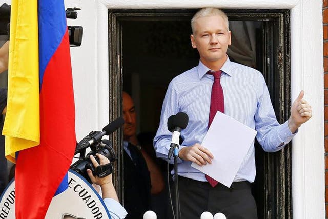 Assange has been holed up in Ecuador's west London embassy for almost a year