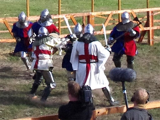 Team UK in action during the Full Contact Medival Fighting World Championships