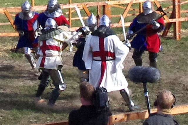Team UK in action during the Full Contact Medival Fighting World Championships