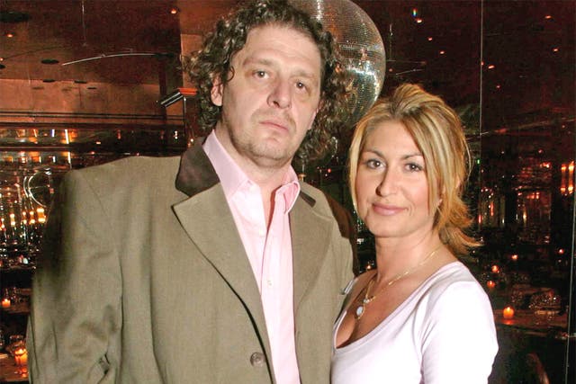 Marco Pierre White with former wife Mati