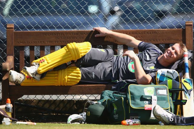 David Warner takes it easy during the Australia nets session last week