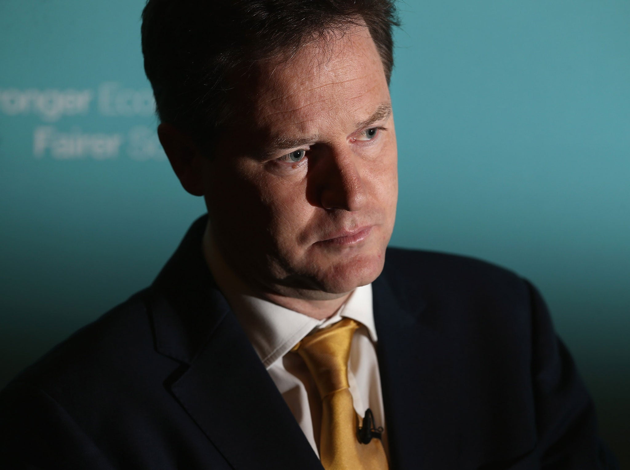 Deputy Prime Minister Nick Clegg speaks during a press conference at Admiralty House on May 22, 2013 in London, England.