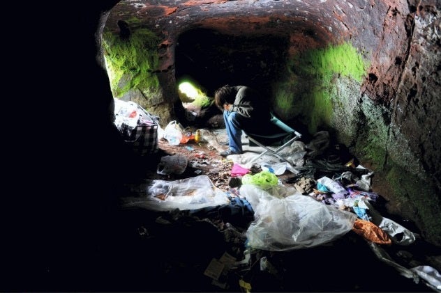 Caves in Stockport where homeless are living