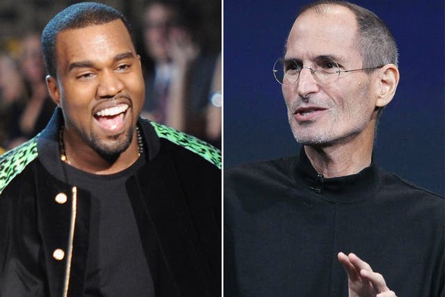 Rapper Kanye West and Apple pioneer Steve Jobs