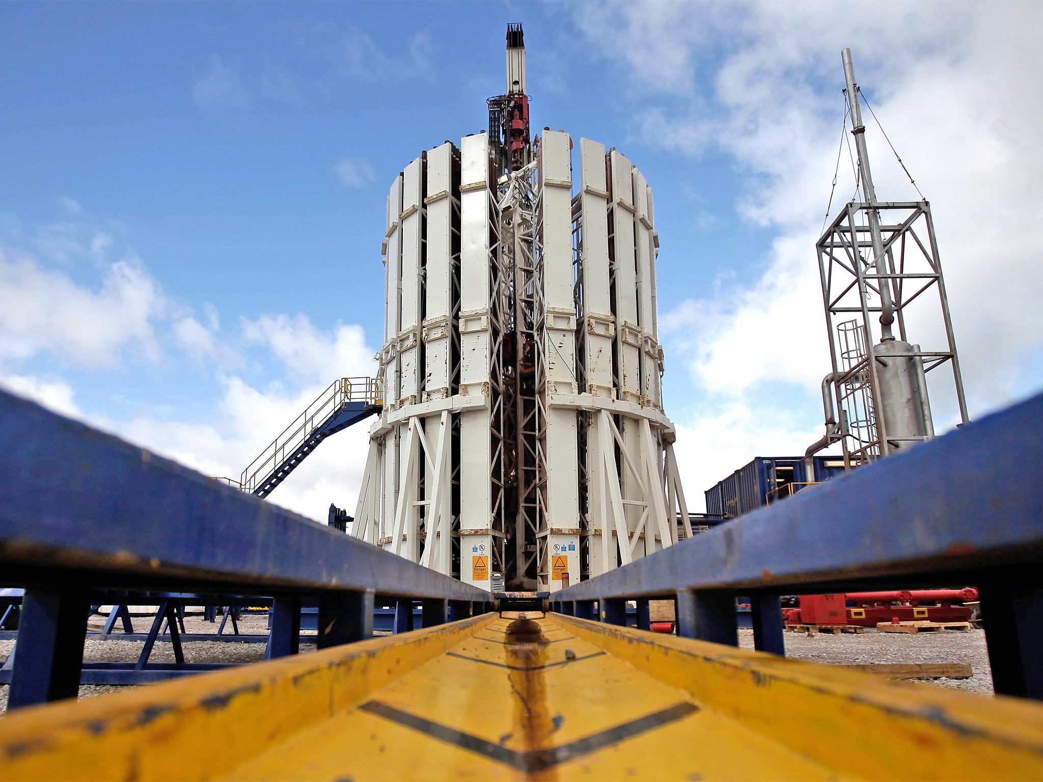 A shale fracking facility in Preston