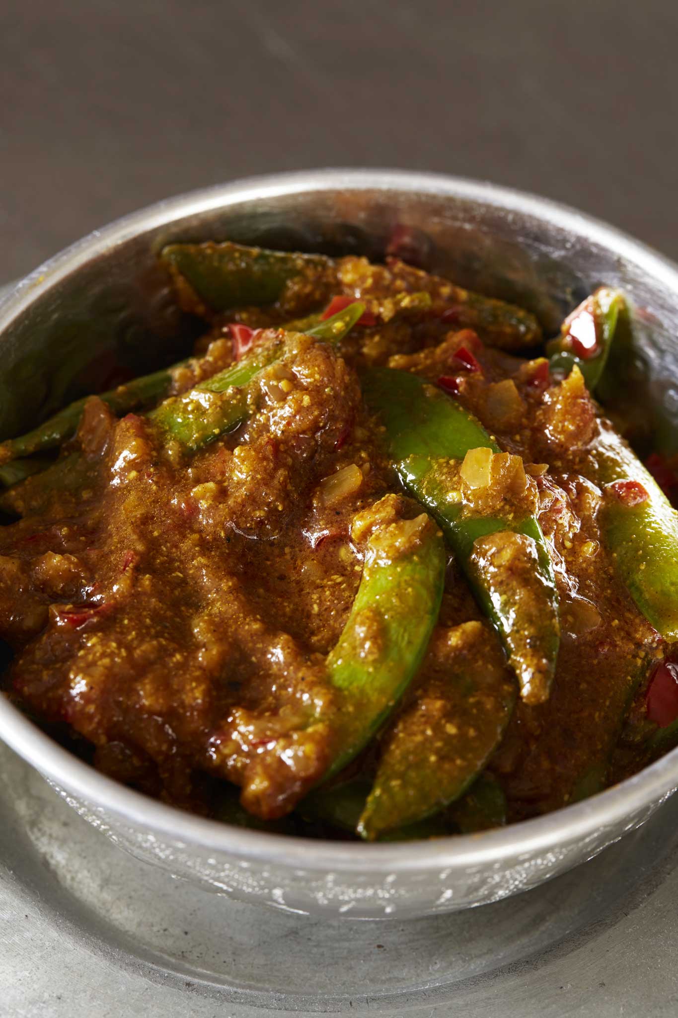 Sugar snap curry makes a lovely spring or summer vegetable accompaniment, starter or part of a cold buffet