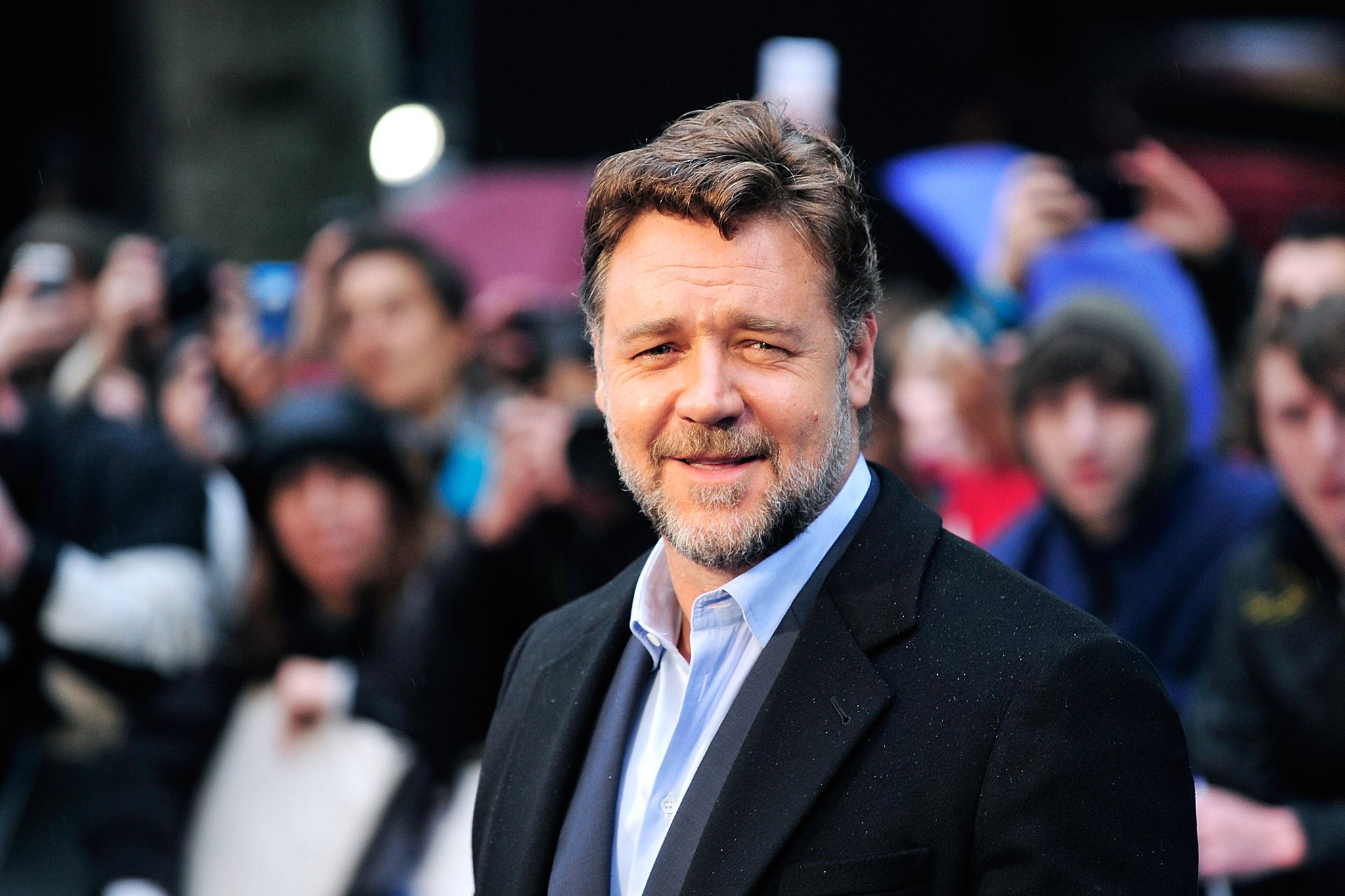 Russell Crowe attends the UK Premiere of 'Man of Steel' at Odeon Leicester Square on June 12, 2013 in London