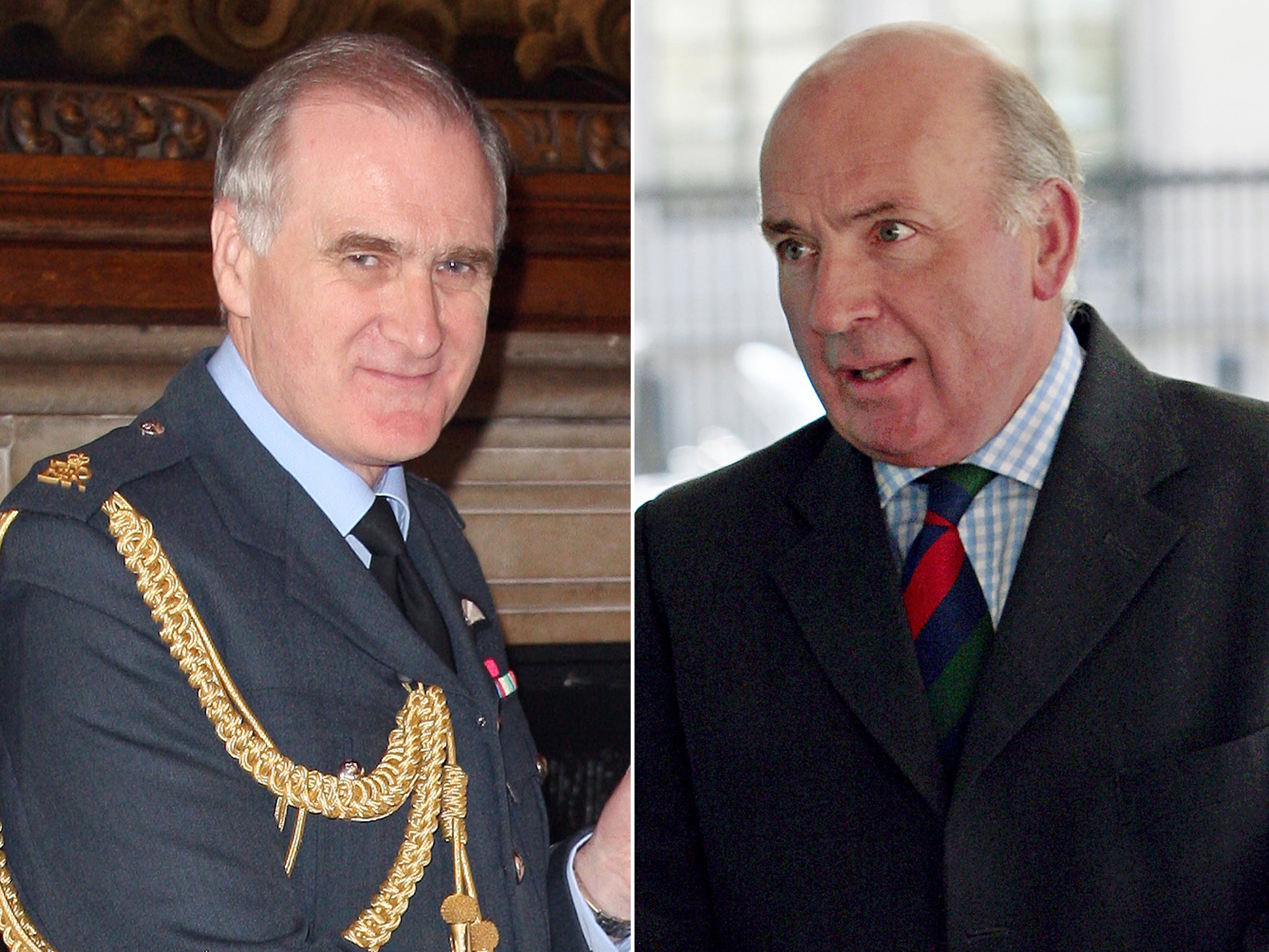 Lord Stirrup, left, and Lord Dannatt, right, were cleared of breaking House of Lords rules