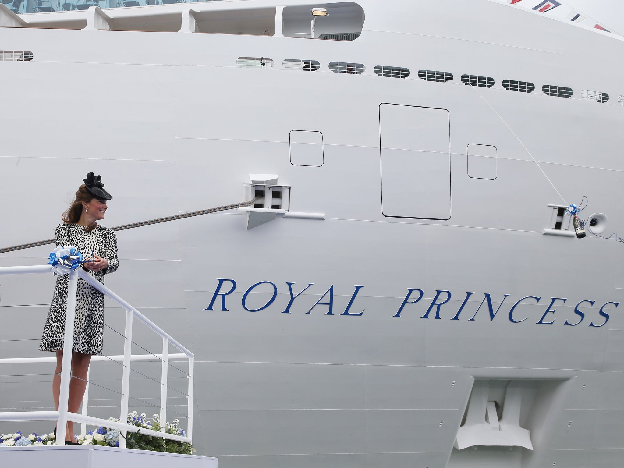 The Duchess of Cambridge in Southampton for the Princess Cruises naming ceremony