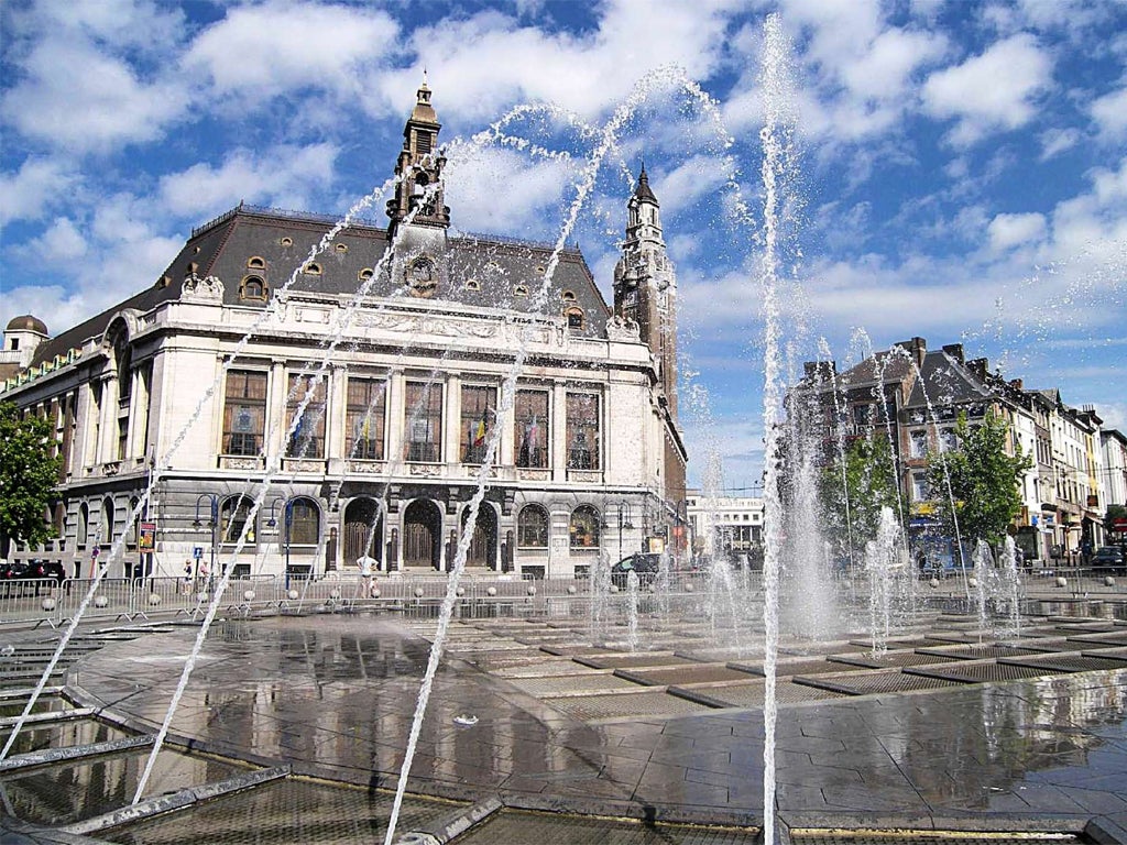 Fount of power: Place Charles II in the centre of Charleroi dates to 1666 and was used for military parades