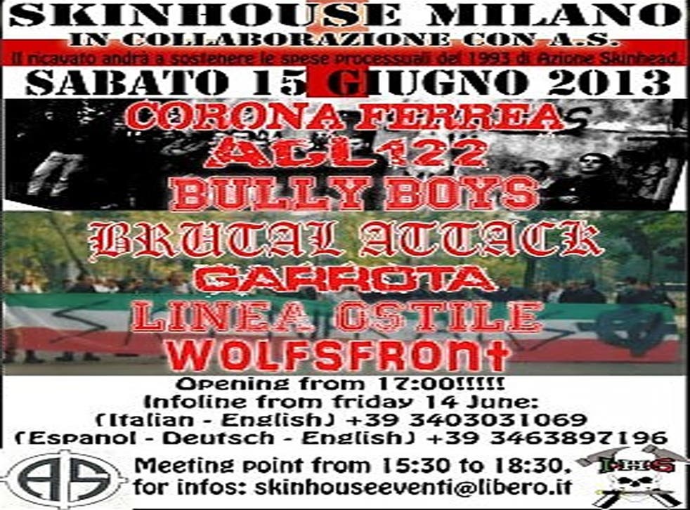 A poster for the Skinhouse Milano event