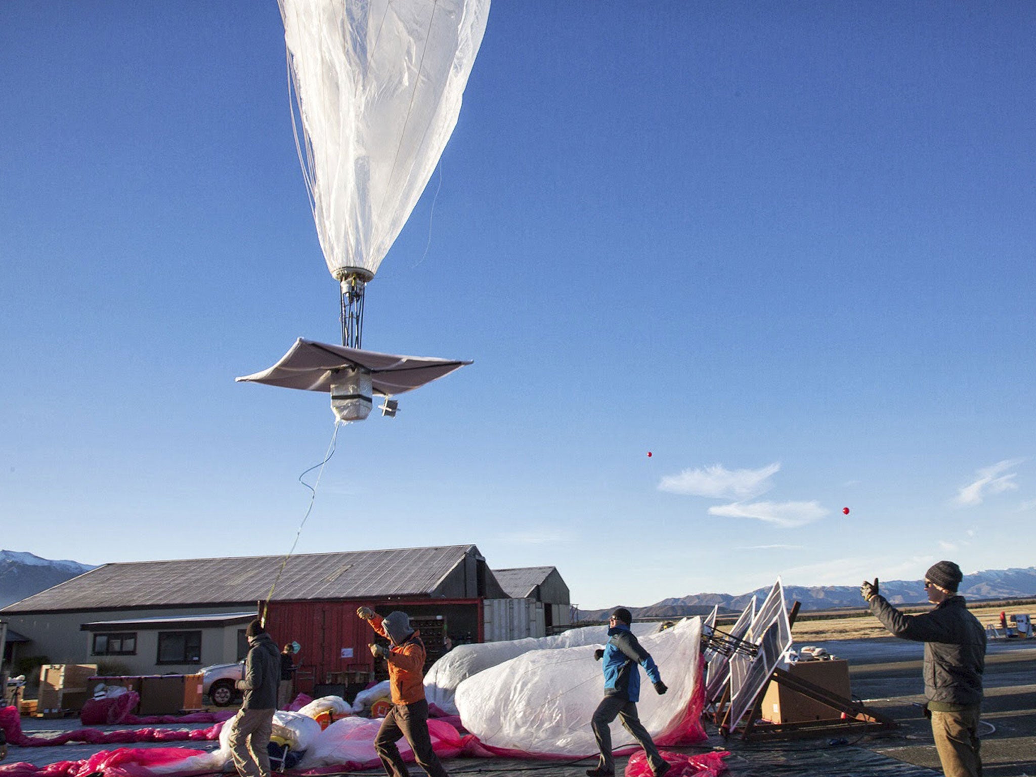 A weather balloon is released as part of Google Loon: one of the search giant's projects conceived in Google X.