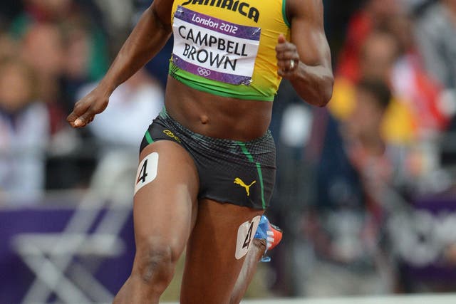 Tarnished gold: Veronica Campbell-Brown in action