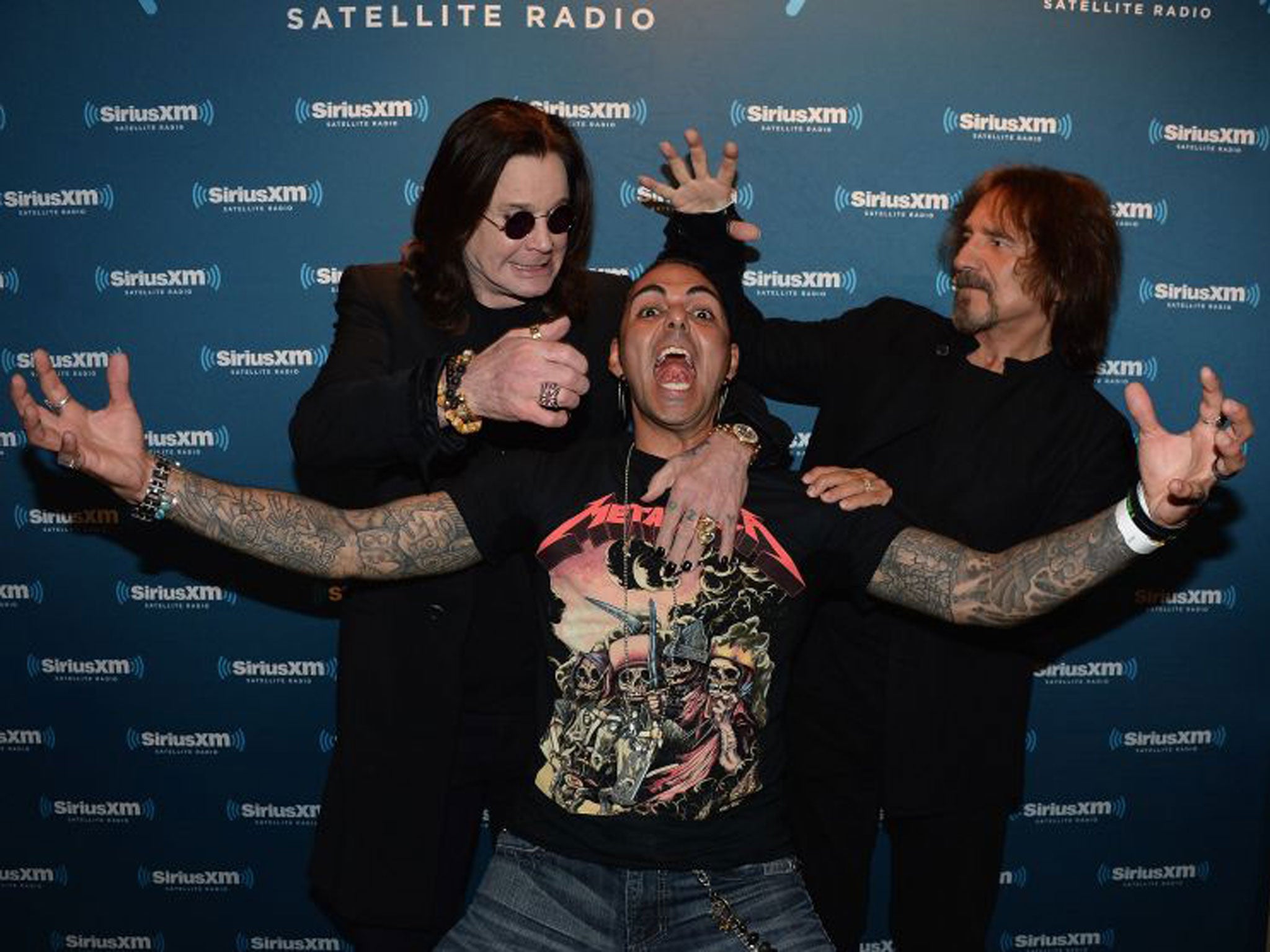 Ozzy Osbourne, Jose Mangin and Geezer Butler attends the Black Sabbath Town Hall Event Celebrating The Release of "13" at The Angel Orensanz Foundation
