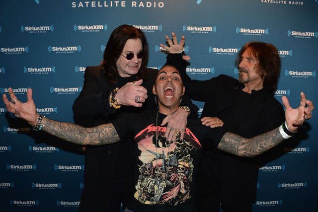   Ozzy Osbourne, Jose Mangin and Geezer Butler attends the Black Sabbath Town Hall Event Celebrating The Release of "13"  at The Angel Orensanz Foundation 