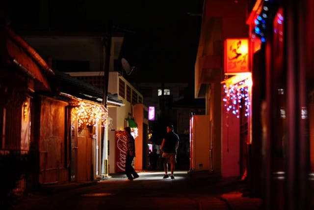 Business is slow in Okinawa’s biggest red-light district