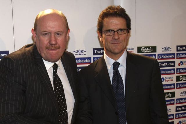Brian Barwick with Fabio Capello during his time at the FA 