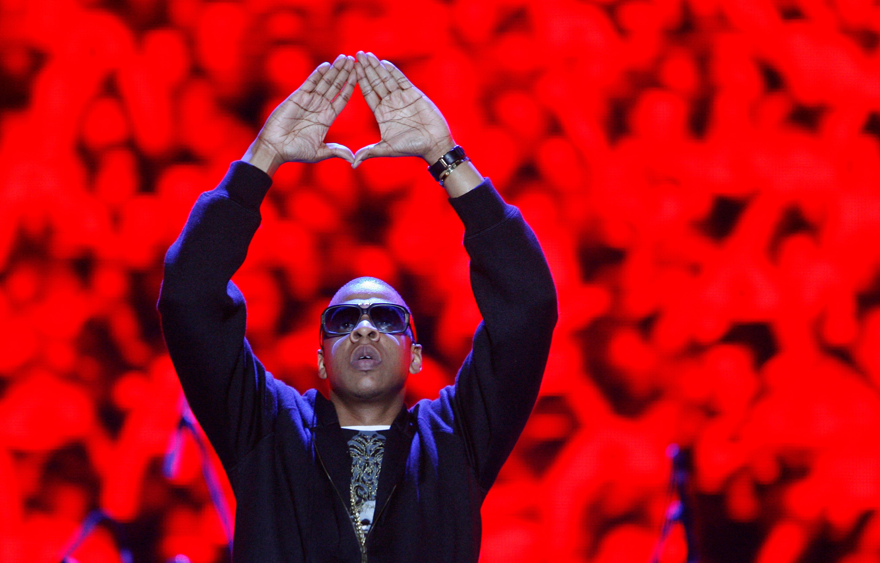 American rapper Jay-Z performs during the Heineken Open'er Festival in Gdynia, northern Poland, July 5, 2008. Picture taken July 5, 2008. REUTERS/Kacper Pempel (POLAND)