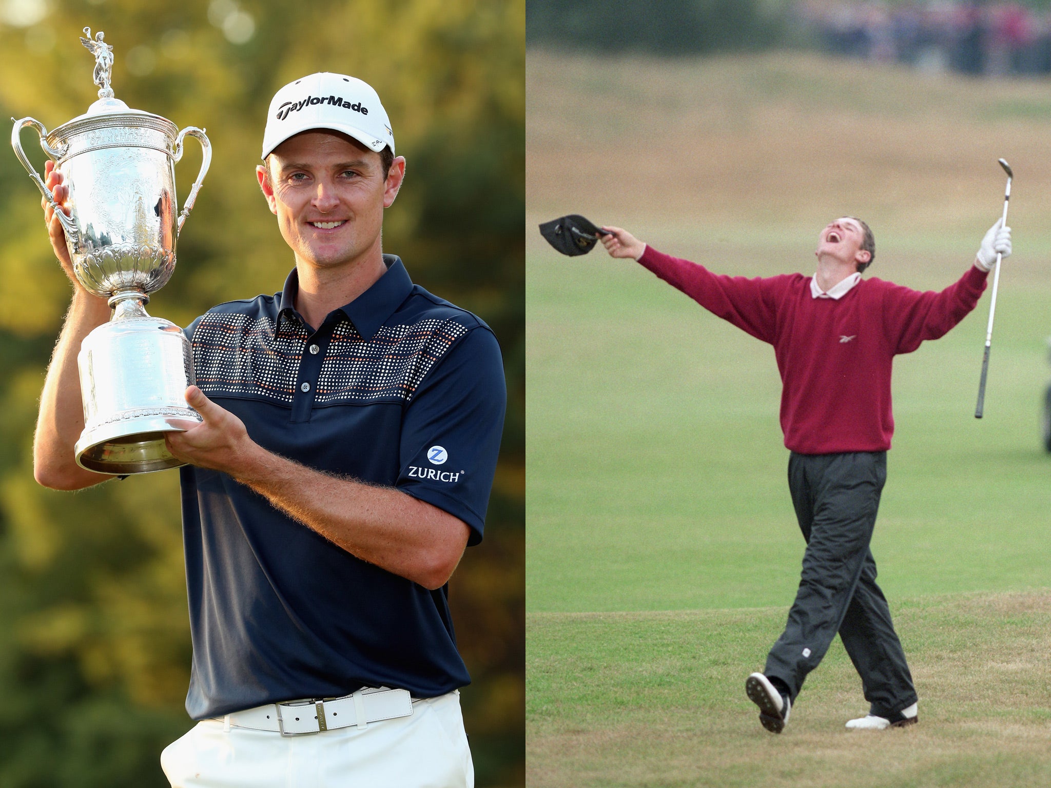 Just Rose with the US Open trophy and 15 years ago as a 17-year-old at Royal Birkdale
