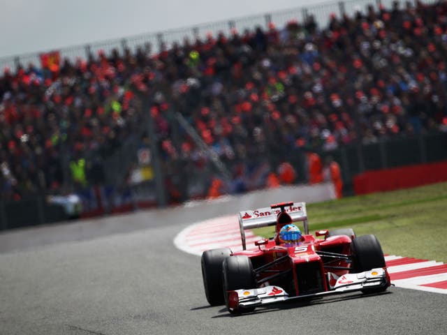 Fernando Alonso during the British Grand Prix at Silverstone last year